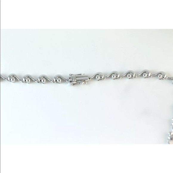 TARA 18k WHITE GOLD & 15mm BLACK TAHITIAN PEARL & 2 carat DIAMOND NECKLACE - Picture 7 of 10